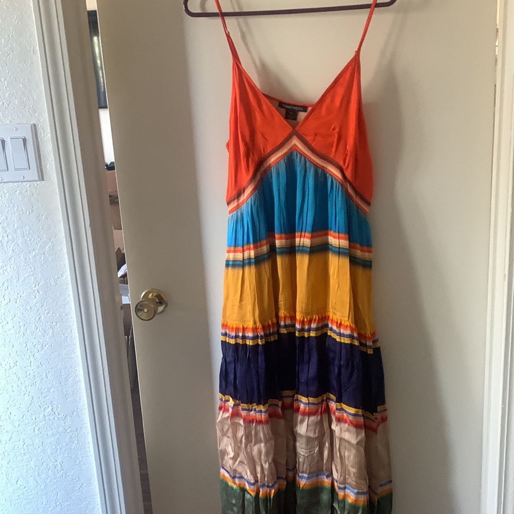 Anthropologie Tanvi Kedia Multicolor Stripe Dress NWT XL
